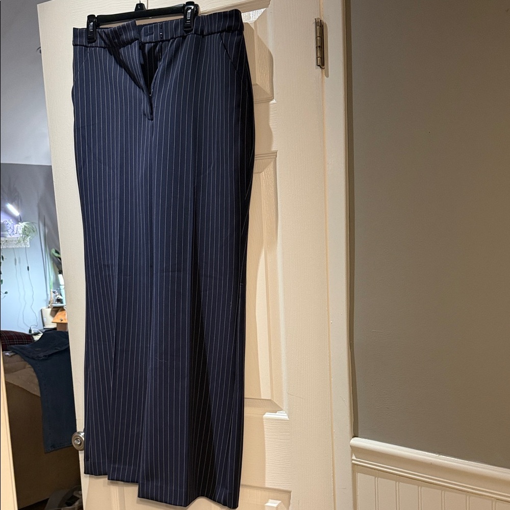 Express Navy Pinstripe Dress Pants